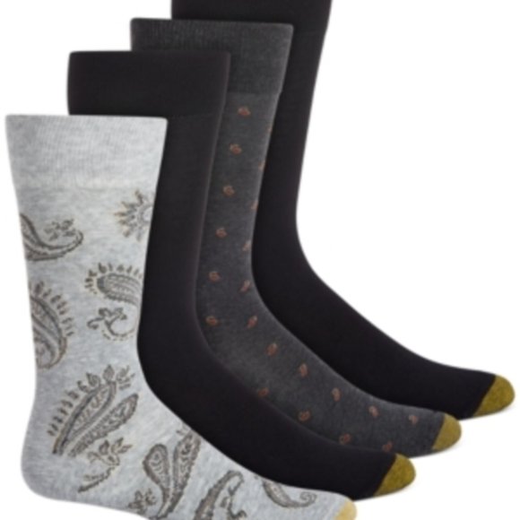Dress Socks Mens Gold Toe 4 Pair Pack Vapor Tech 6-12.5 - Picture 1 of 7
